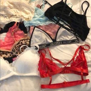 Bundle of bralettes bandeaus bra lace